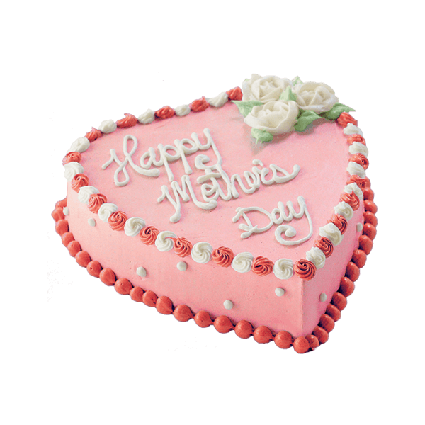 heart shaped mother's day ice cream cake