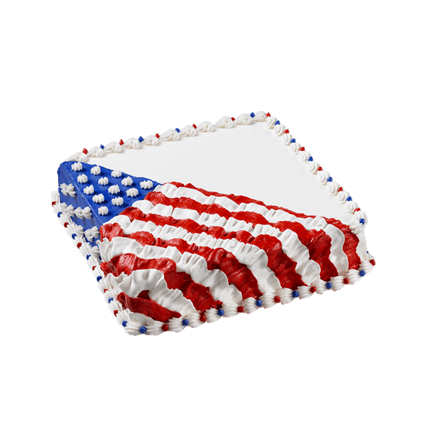 square flag ice cream cake