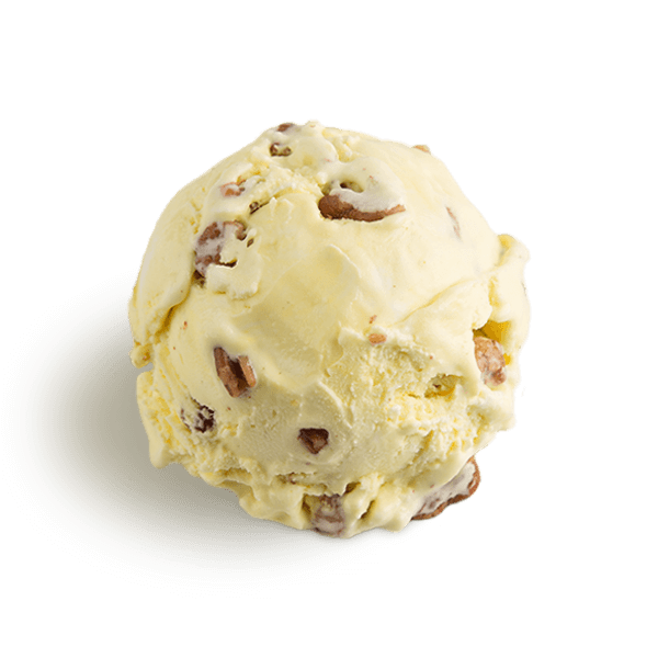 Butter Pecan Ice Cream Scooped