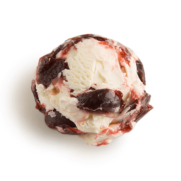 Cherry Vanilla Ice Cream Scooped