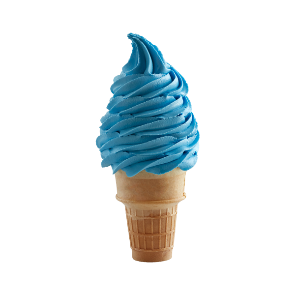 blue raspberry soft serve ice cream