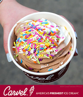 Cup of ice cream with sprinkles