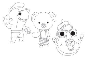 Coloring book characters